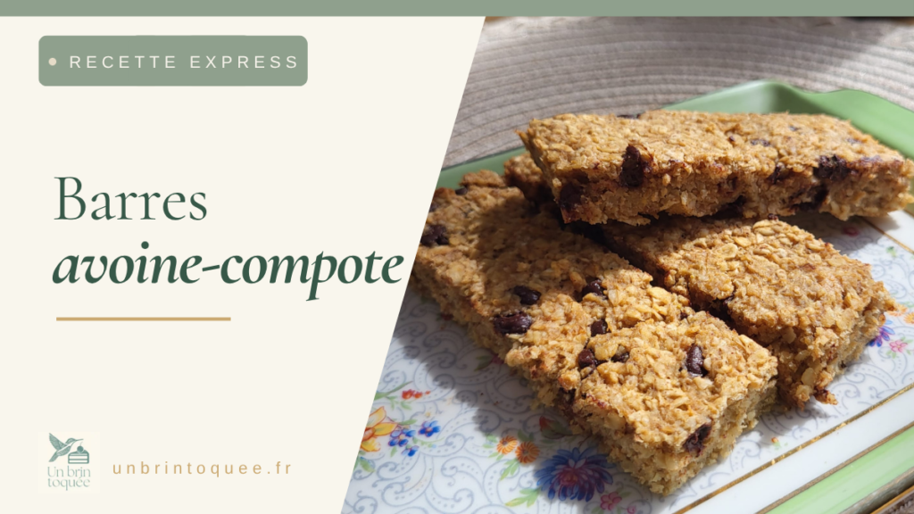 Barres avoine-compote : 10 barres pour la semaine, sans sucre ajouté